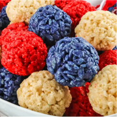 Red white and blue bites