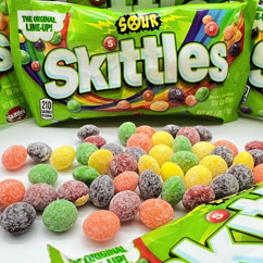Original skittles with pucker up pickle bites