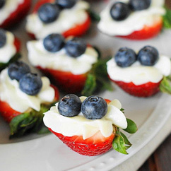 Red white and blue bites