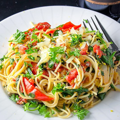 Spaghetti with veggies